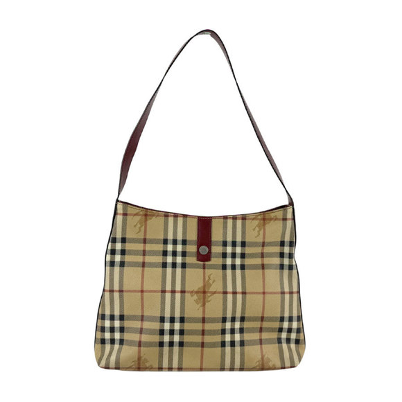 Burberry shoulder bag, coated canvas, leather, beige x red, women's z5934 - Picture 1 of 5